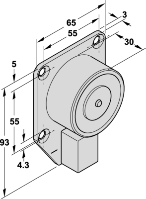 GEZE Türhaftmagnet Wandmontage 30 mm