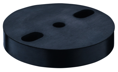 Fußplatte für Bodentürpuffer Ø 63 mm schwarz