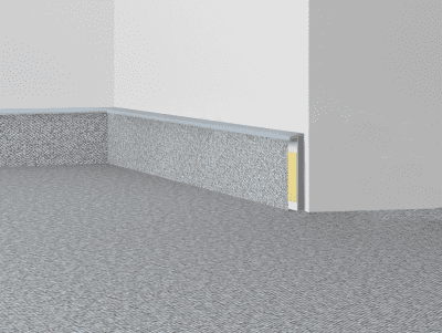 TS60 1202 / 1012 Lichtgrau Teppichkernsockelleiste