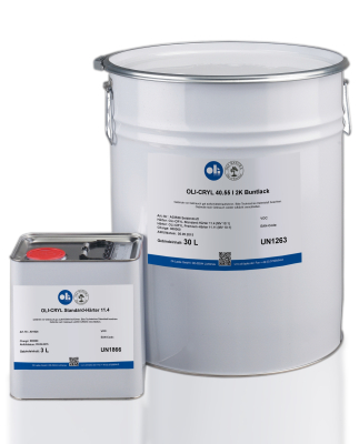 Oli-Cryl 2K Buntlack 40.55 RAL9016 10 Ltr