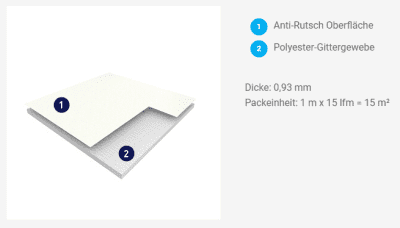 Unterlage Gerflor Acoustic    Rolle 15mx1mx0,93mm