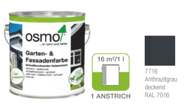 Osmo Inpex Deckfarbe 7716 (RAL7016)