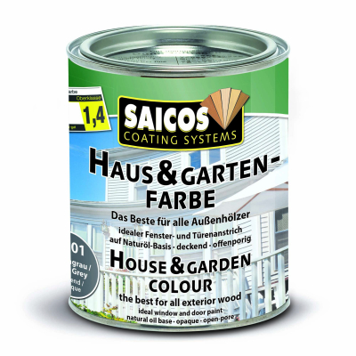 Saicos Haus-&amp; Garten-Farbe Felsengrau deckend 2701