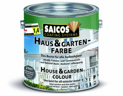 Saicos Haus-&amp; Garten-Farbe Felsengrau deckend 2701