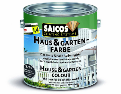 Saicos Haus-&amp; Garten-Farbe Granitgrau deckend 2710