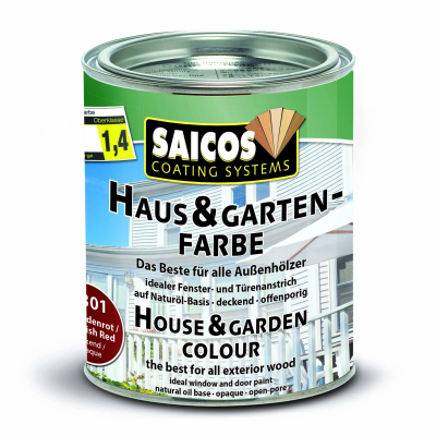 Saicos Haus-&amp; Garten-Farbe Schwedenrot deckend