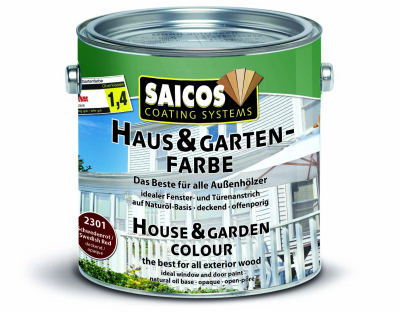 Saicos Haus-&amp; Garten-Farbe Schwedenrot deckend