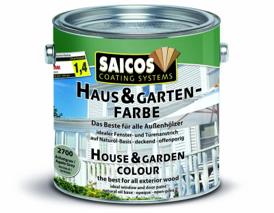 Saicos Haus-&amp; Garten-Farbe Achatgrau deckend 2700