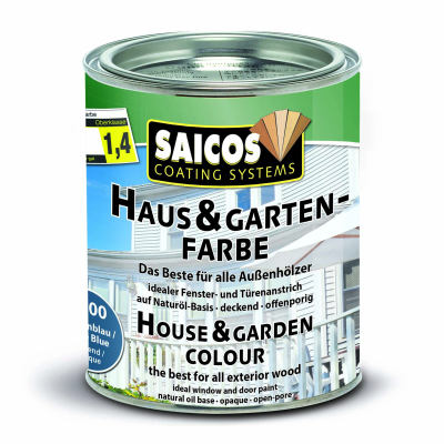 Saicos Haus-&amp; Garten-Farbe Taubenblau deckend 2500