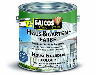 Saicos Haus-&amp; Garten-Farbe Taubenblau deckend 2500