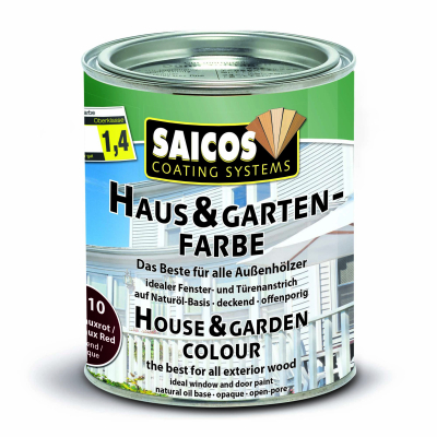 Saicos Haus-&amp; Garten-Farbe Bordeauxrot deckend