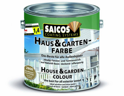 Saicos Haus-&amp; Garten-Farbe Sandbeige deckend 2800