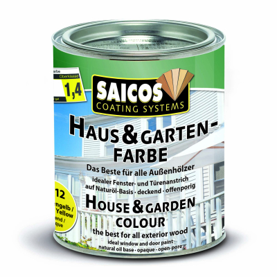 Saicos Haus-&amp; Garten-Farbe Zitronengelb deckend