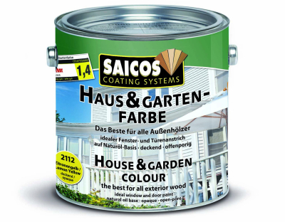 Saicos Haus-&amp; Garten-Farbe Zitronengelb deckend