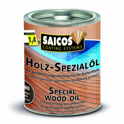 Saicos Holz-Spezialöl Schwarz transparent 0180