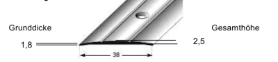 Auer Übergangsprofil Nr. 12 38x1,8mm