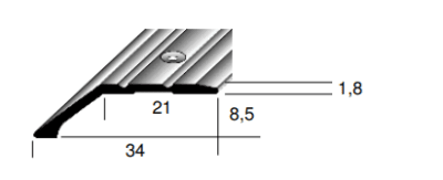 Auer Abschlussprofil Nr. 132 34x8,5mm