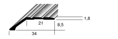Auer Abschlussprofil Nr. 132 34x8,5mm