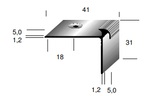 Auer Treppenkante Nr. 135 30x40x5mm