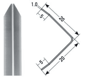 Auer Eckschutz Nr. 481 20x20x1mm