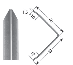 Auer Eckschutz Nr. 210 40x40x1,5mm