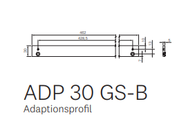 ECO Adaptionsprofil ADP 30 GS-B/H verzinkt