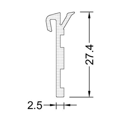 Fensterbankdichtung UD 40-25-weiß