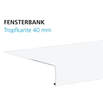 Alu Außenfensterbank GS 40/260 RAL 9016