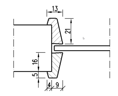 JELD-WEN Glasleiste GL1 DuriTop Uni Weißlack