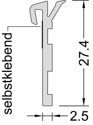Fensterbankdichtung UD 40-25-schwarz