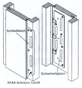 PRÜM Nachrüstset Schließblech Nr. 35 DIN RE