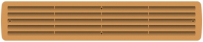 Lüftungsgitter Kunststoff 457x92 buchefarben