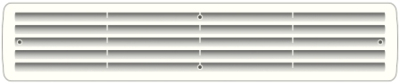 Lüftungsgitter Kunststoff 457x92 weiß