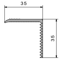 ARB5 Türschwellenprofil 35x35 mm silberfarbig