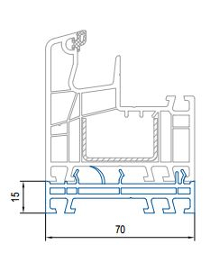 15mm Rahmenverbreiterung weiß (70)