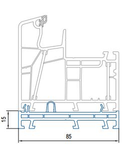 15mm Rahmenverbreiterung weiß (85)
