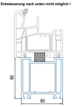 60mm Bodeneinstand weiß