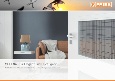 Prospekt FRIES MODENA - für Eleganz &amp; Leichtigkeit