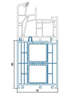 100mm Rahmenverbreiterung weiß (85)