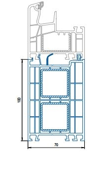 100mm Rahmenverbreiterung weiß (70)