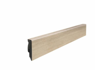 Stecksockelleiste 16x58mm Eiche Siena samtweiß