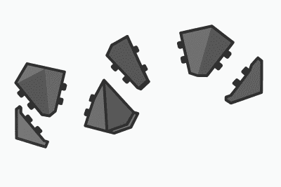 Wandanschlußprofil Zubehörset grau