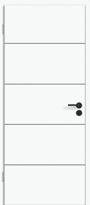 JELD-WEN Tür Villa 14 SV Weiß lackiert WL10 DIN LI