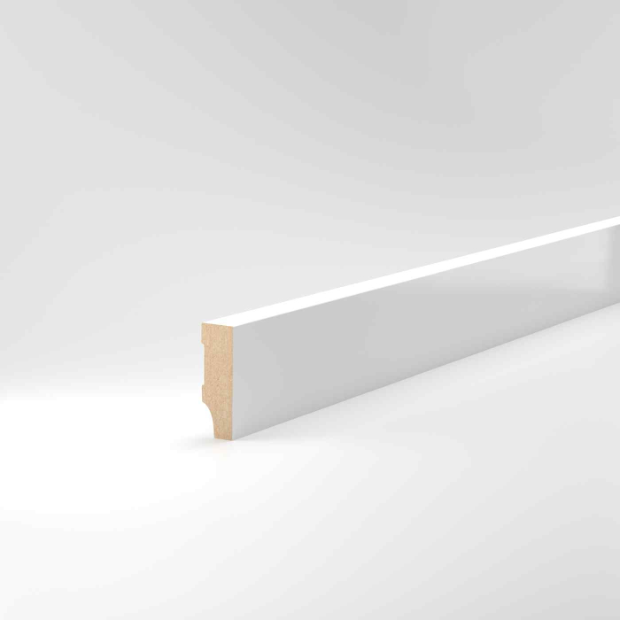 Fußleiste MDF 13x40mm mit weißer, lackierf. Folie ummantelt OK rechteckig 2,50m #721.1340 (0066) - Detail 1