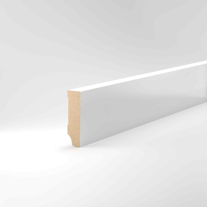 Fußleiste MDF 16x40mm mit weißer, lackierf. Folie ummantelt OK rechteckig 2,50m #721.1640 (0069) - Detail 1