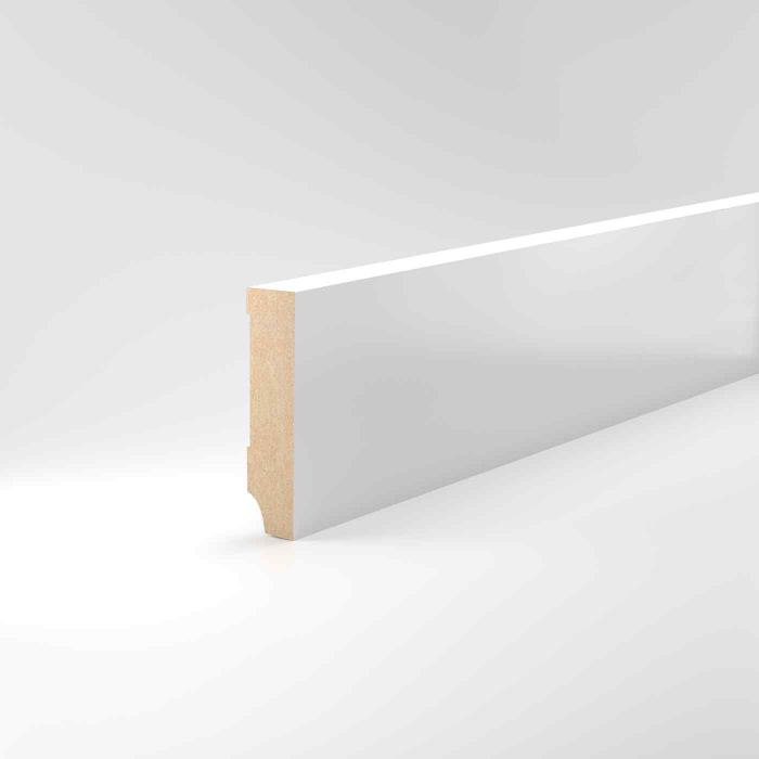 Fußleiste MDF 16x58mm mit weißer, lackierf. Folie ummantelt OK rechteckig 2,50m #721.1658 (0070) - Detail 1