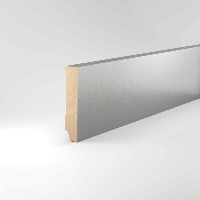 Fußleiste MDF 16x80mm mit Metallicfolie OK rechteckig 2,50m #721.1680.33 (0072) - Detail 1