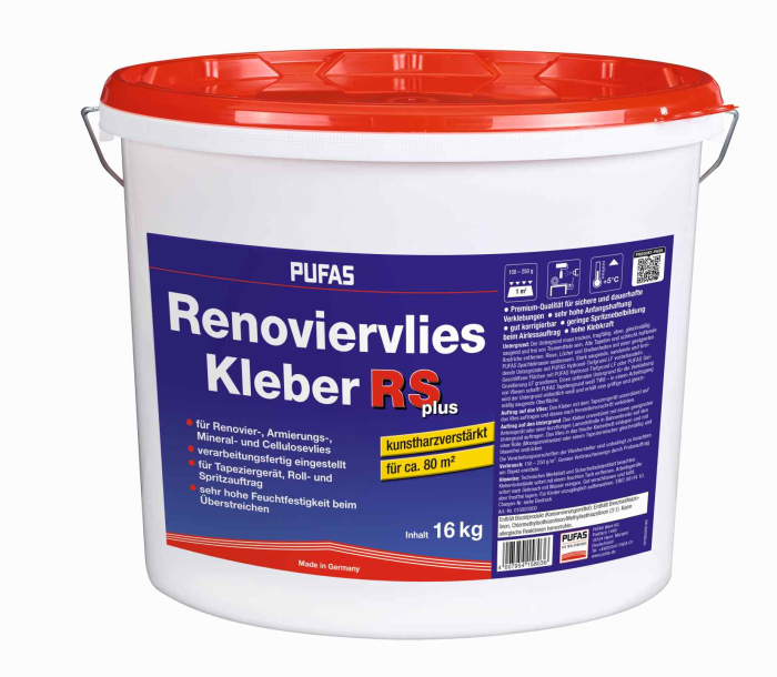 Pufas Renoviervlies-Kleber RS plus 0428 16kg pro Palette 24St. - Detail 1