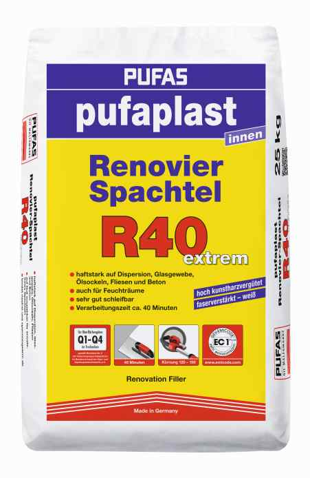 Pufaplast Renovier-Spachtel R40  25kg pro Palette 32St. - Detail 1