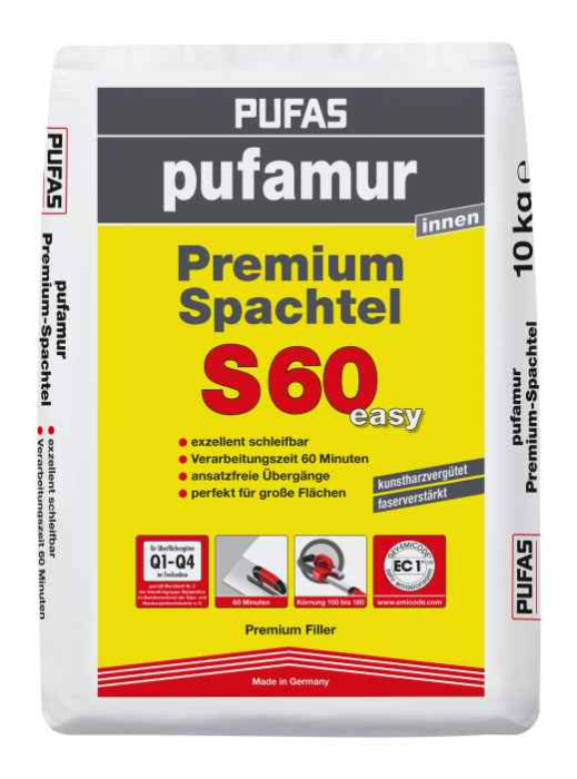 Pufas Pufamur Premium-Spachtel S60 easy 10kg pro Palette 32St. - Detail 1